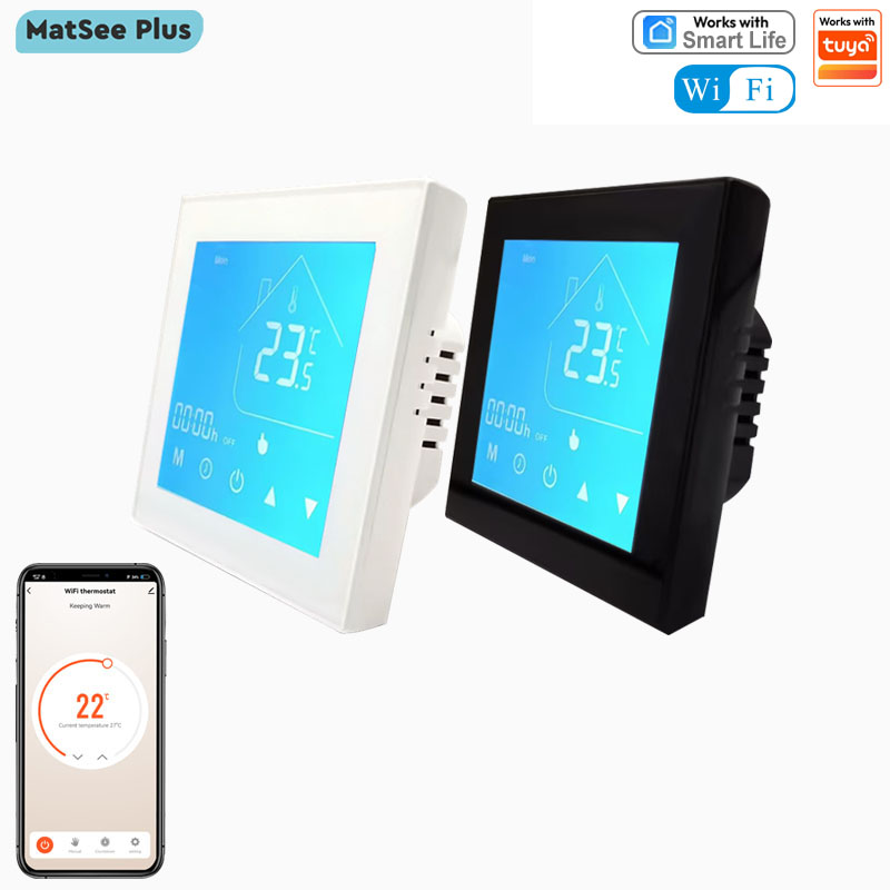 Smart Home Plus - Slimme WiFi-thermostaat Verwarming Water-/gasboiler Elektrische vloerthermostaat