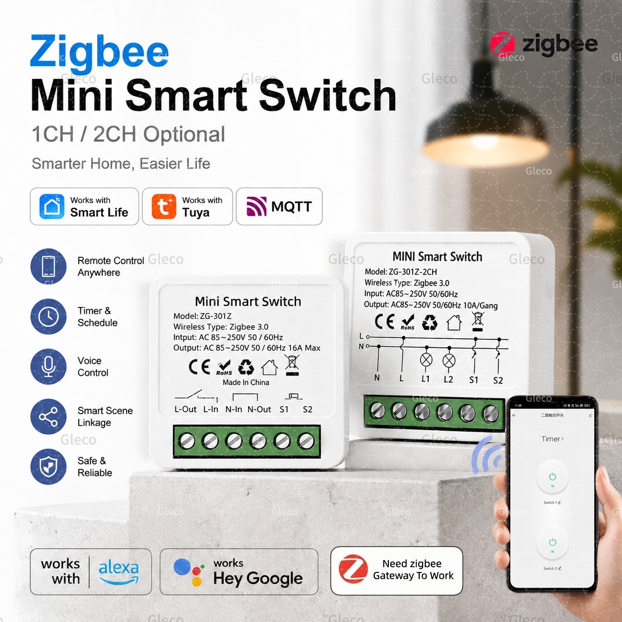 Zigbee Tuya Smart Switch Smart - Smart Home Hub 2 recensie en prijs