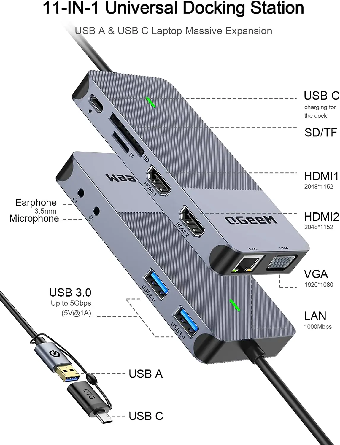 QGeeM USB 3.0 dockingstation,  - Smart Home Hub 2 recensie en prijs