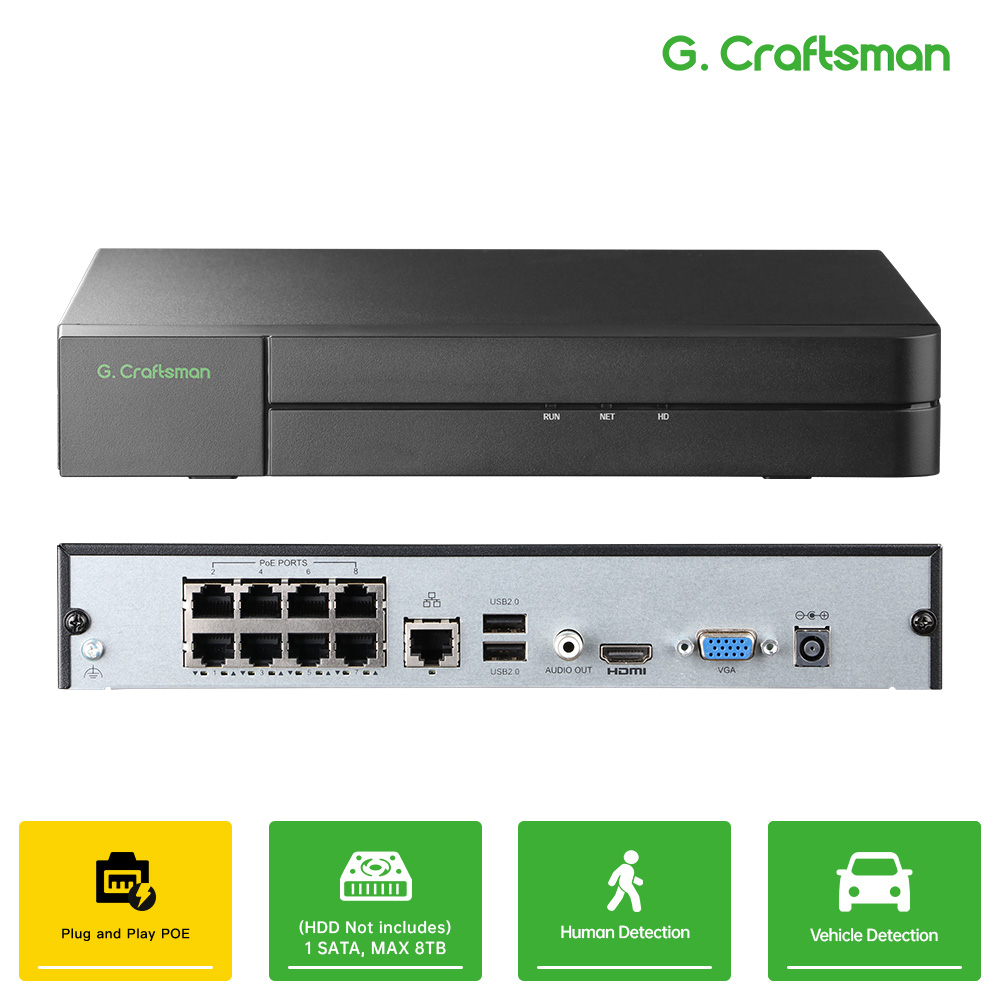 C-U,8CH POE Netwerkvideorecord - Smart Home Microsoft recensie en prijs