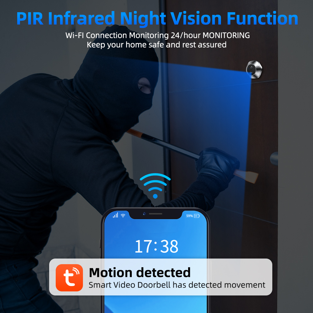 1080P WiFi Kijkgaatje Tuya Sma - Smart Home Video recensie en prijs